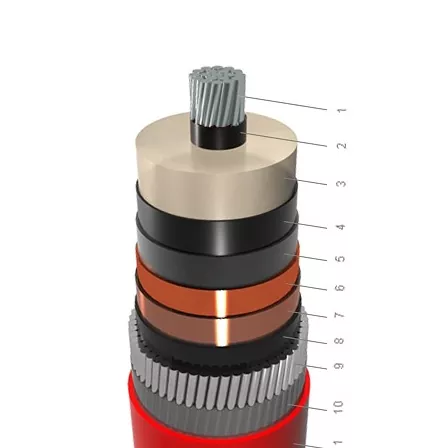 Noyau NA2XSR(AL)Y-1 AL XLPE PVC avec armure AWA